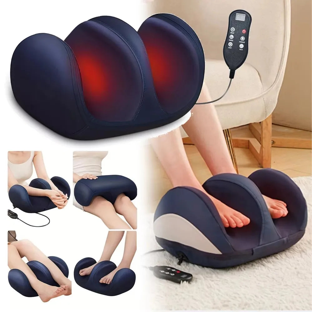 Electric Foot & Calf Massager with Heat – Deep Tissue Roller for Muscle Recovery & Blood Circulation